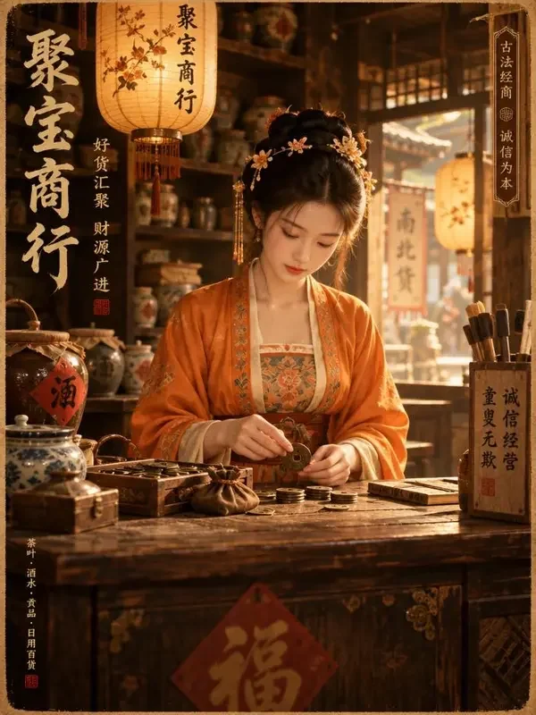 穿越成首富的败家媳妇封面：她靠花钱，把夫家越花越富