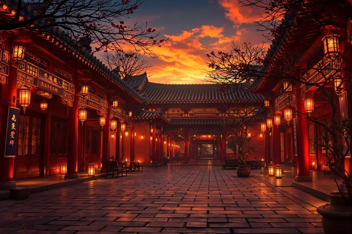 古装夜色集合集封面：灯影、宫墙与一身红衣